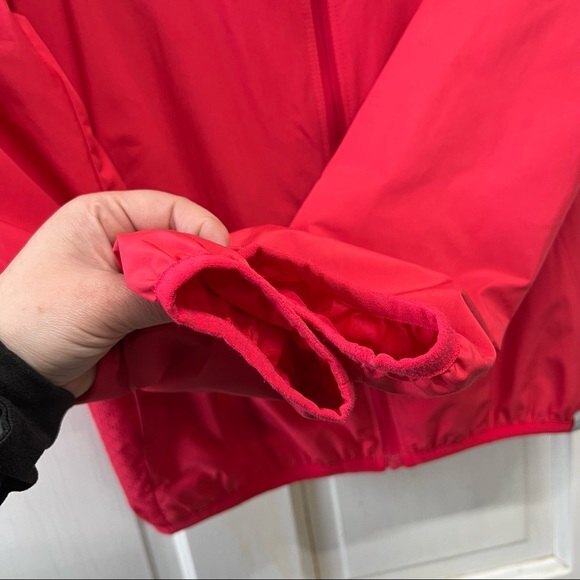 Nike zip up spring lined lightweight wind jacket coat xs pink coral color - Picture 6 of 11